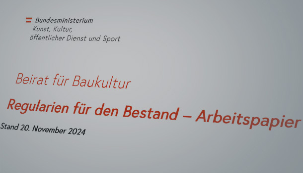 Arbeitsgruppe Regularien für den Bestand: Empfehlungen
